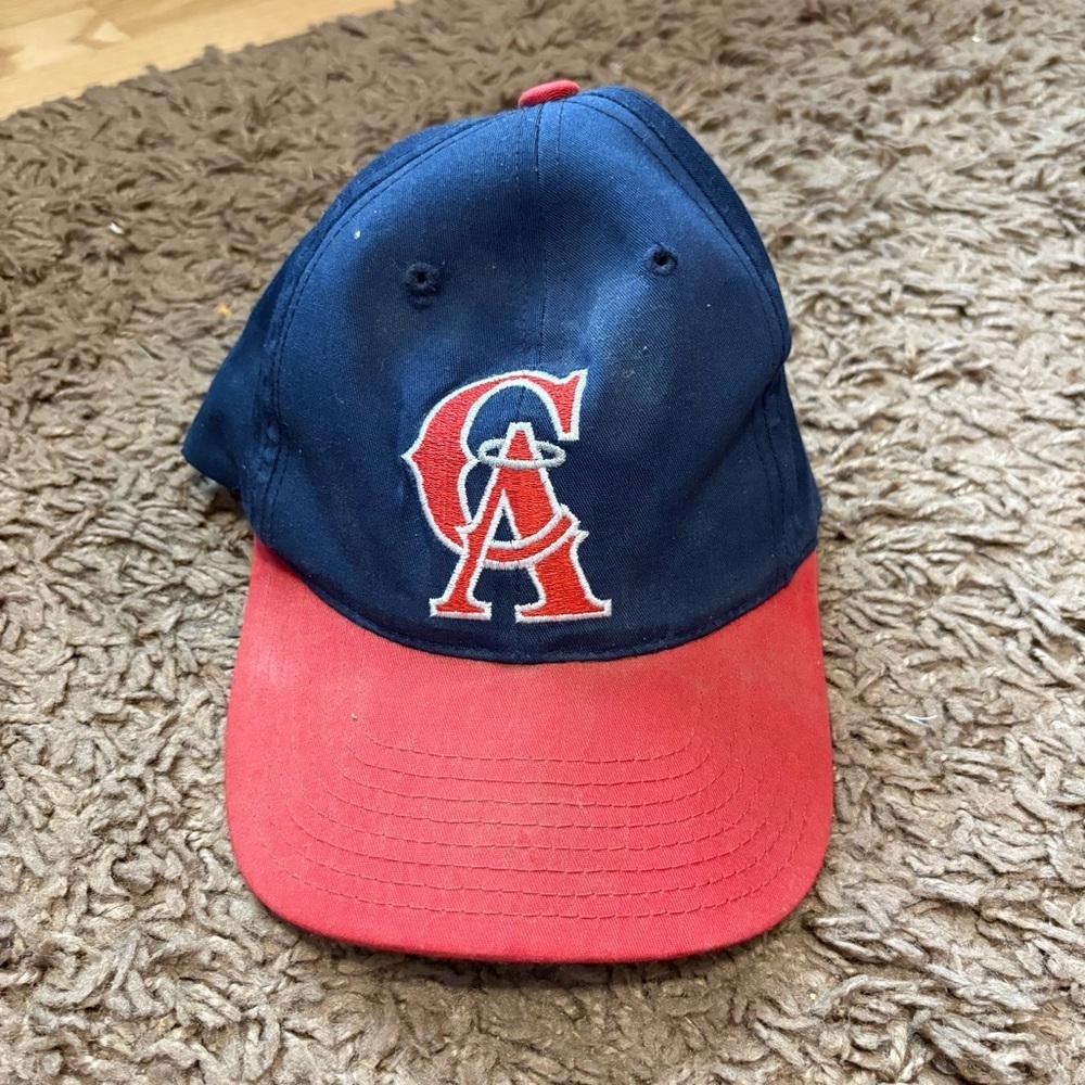 Vintage 80's MLB California Angels Anaheim Snapback OG Hat - Picture 2 of 3